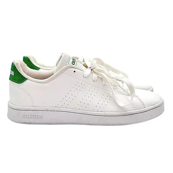 adidas Shoes Adidas Advantage Junior White Green Us Ef23